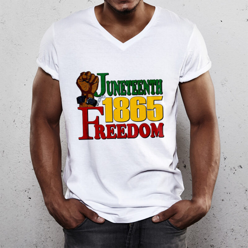 Juneteenth 1865 Freedom Strong Hand Design Svg File, Juneteenth Tee Design