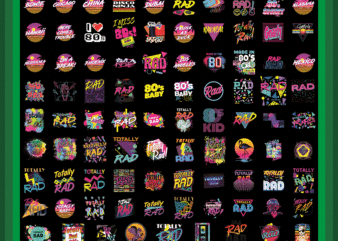 Combo 89 Rad 1980s PNG, Totally Rad 1990s, Miss The 80s Png, Retro Neon Png, 80s Rainbow Png, 90s Retro Png, Totally Rad PNG, I Love 80s Png 1017919501 t shirt vector file