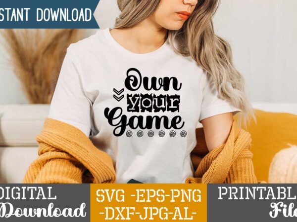 Own your game,eat sleep game repeat,eat sleep cheer repeat svg, t-shirt, t shirt design, design, eat sleep game repeat svg, gamer svg, game controller svg, gamer shirt svg, funny gaming