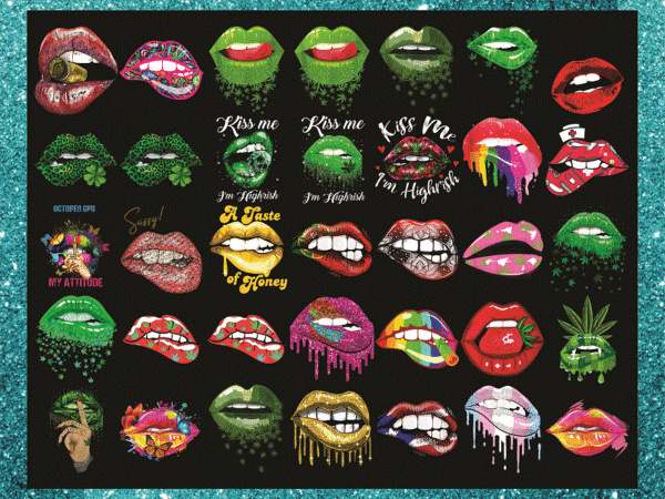 32 designs sexy lips png bundle, digital png, png bundle, instant download 1027825946