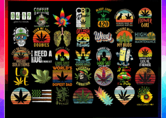 35 Designs Cannabis PNG Bundle, Weed Bundle Png, Dope Bundle, Smoke weed Png, Retro design Weed Cannabis PNG, Vintage Retro Marijuana Leaves 983052162