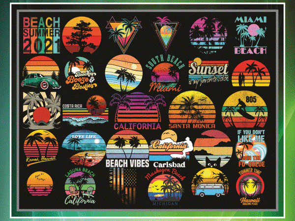 Retro sunset png, vintage retro sunset beach png bundle, retro 1980s 1990s vaporwave palm trees sunset beach, retro sunset beach lover png 959658746 t shirt design online