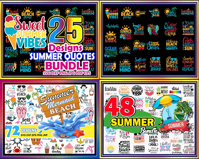 Combo 140+ Summer SVG Bundle, Hola Beaches Cut File, Beach Svg, Mermaid Svg, Summer Clipart, Beach Shirt Svg, Instant Download CB775219310