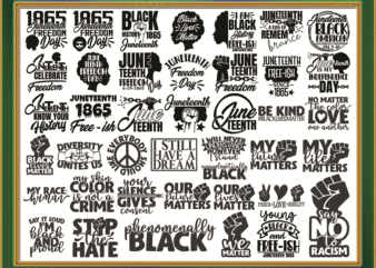 Combo 41 Designs Black Lives Matter SVG, Juneteenth Freedom 1965, Black History, Cut File, Clipart, PrintableCommercial use instant download CB823855941