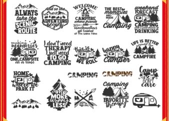 Camping SVG Bundle, Camp Life SVG Cut Files, Commercial Use,Instant Download, Summertime Adventure SVG Bundle,Printable Vector Prints 693608612