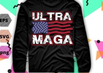 MAGA KING shirt great MAGA KING Vintage Sunglasses US Flag T-Shirt esign vector