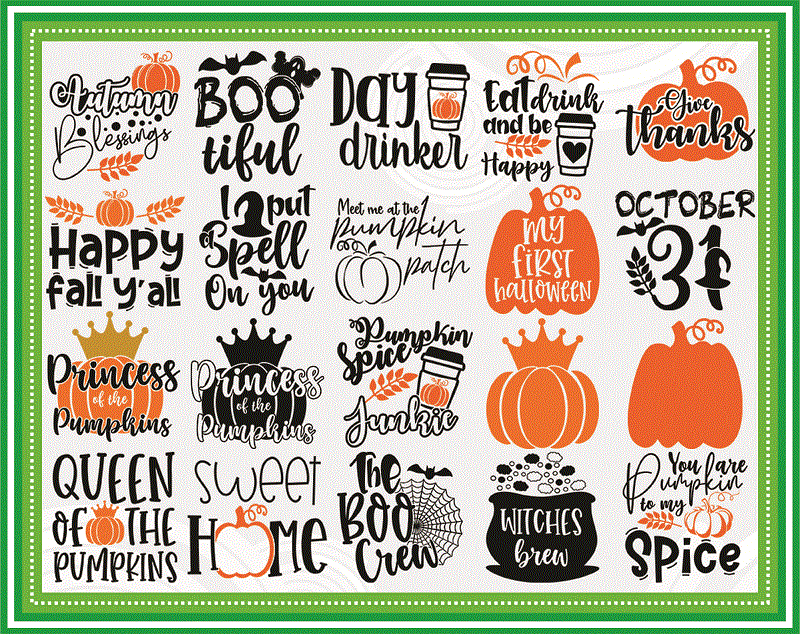 20 Designs Halloween SVG Bundle, Pumpkin Signs, Fall Shirt, svg quotes, svg sayings, Cricut File, Witch svg, Silhouette PNG, Digital Download 839246277