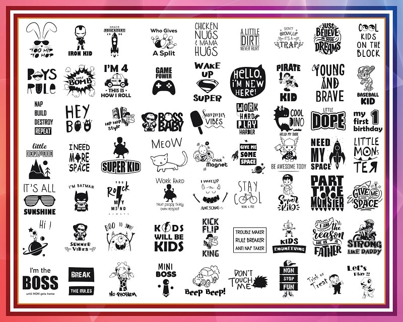 100 Designs Kids Quotes SVG Bundle, Kids Svg, Kids Quotes Svg, Toddler Svg For Boys, Kids Life Svg, Kids Svg Play, Kids Png,Digital Download 988669780