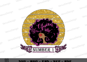 African Queen Number One Tshirt design & Curly bob hair Sublimation Files, Melanin Girl Silhouette Files, Black Woman Art Png Files, Gift For Black Girl Cameo Htv Prints