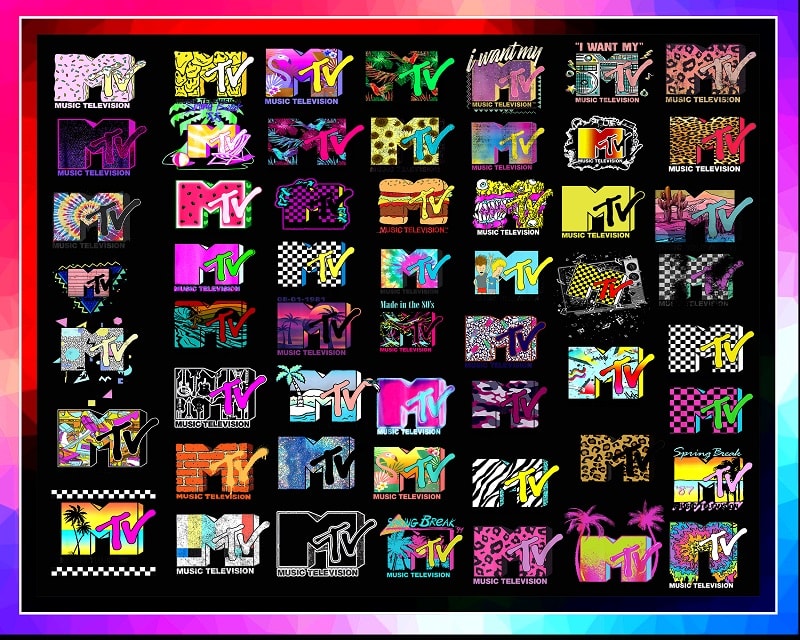 Bundle 75 Logo MTV png , MTV Old School , MTV logo set , mtv leopard , Sublimation file and New update Mtv spring – digital download 991247654