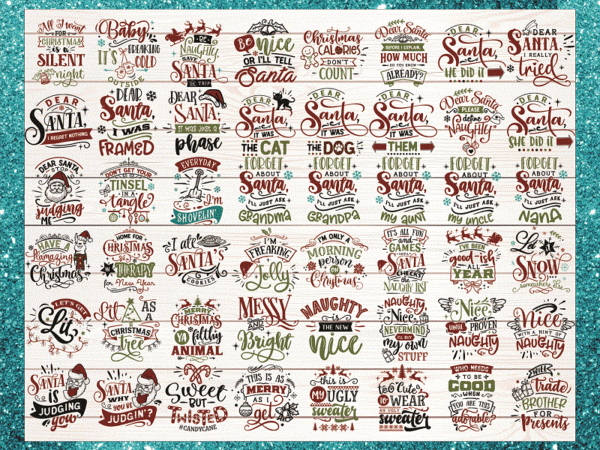 Bundle 50 designs funny christmas svg, winter svg, santa svg, holiday, merry christmas, funny christmas shirt design, svg file for cricut 857670521