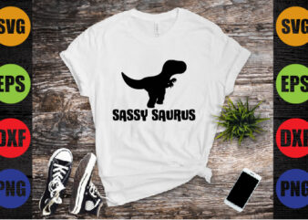 sassy saurus t shirt template vector