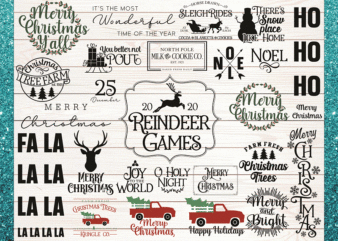 25 Christmas SVG Bundle, Christmas SVG Files For Cricut, Christmas Sign Bundle, Digital Download 1067677462