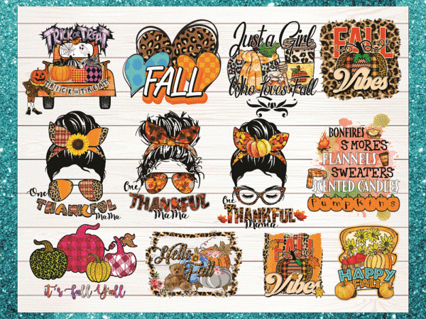 12 fall bundle png hello fall leaves pumpkin spice thankful mama girl who loves fall y’all autumn season vibes thanksgiving png sublimation 1073298043