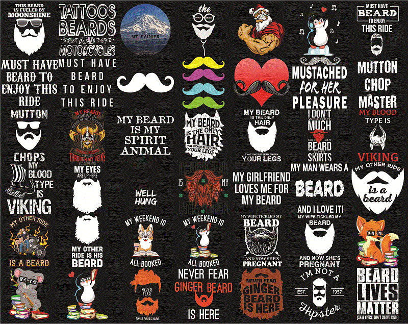 Beard PNG Bundle, Gentleman Beard, Color Beard, Skull Love, Father’s Day Png, Papa Png, Happy Fathers Day, Digital Download 1008413350