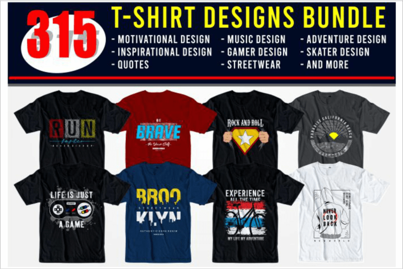 Mix T shirt Designs Bundle, Inspirational T shirt Design Bundle ...