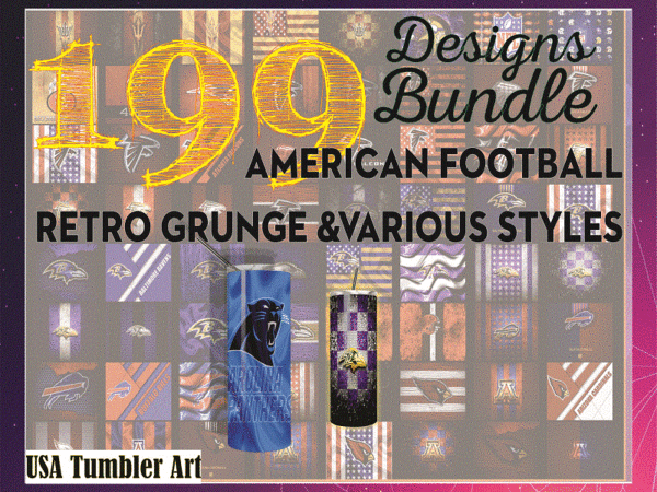 Combo 199 american football retro grunge & various styles, 20oz skinny straight,template for sublimation,full tumbler, png digital download 1014533239 t shirt vector file