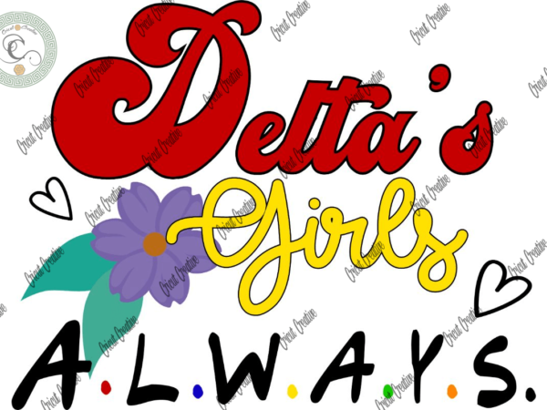 Delta’s girl, delta sigma theta diy crafts, red delta svg files for cricut, delta black girl silhouette files, trending cameo htv prints t shirt vector illustration