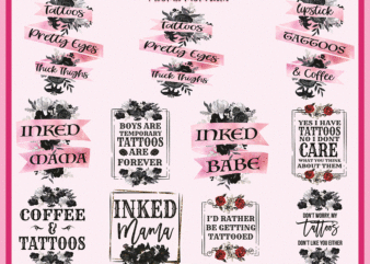 10+ Tattoo Sublimation Bundle, Inked Mom PNG, Tattoo Sayings, Tattoo Quotes, Funny Tattoo Png, PNG Download, Print Cut, Instant Download 989167123