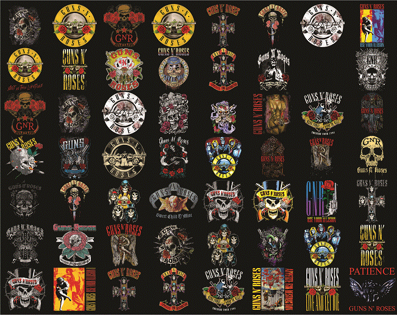 Bundle 59 Designs Guns N Rose png, Skull, Rock Classic, Rock Lover ...