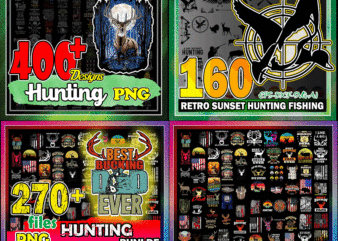 Combo 750+ Hunting Bundle, Retro Sunset Hunting Fishing SVG, Hunting Sayings Png, Deer Hunt Flag, Deer Hunter Png, Digital Download CB1005243973