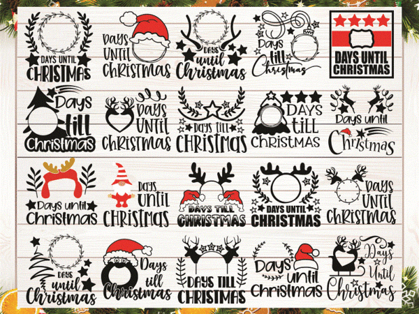 20 days until christmas svg bundle, svg cut files, digital file, digital download, x’mas 2021, christmas digital, digital svg, jpg, pdf, png 897132461