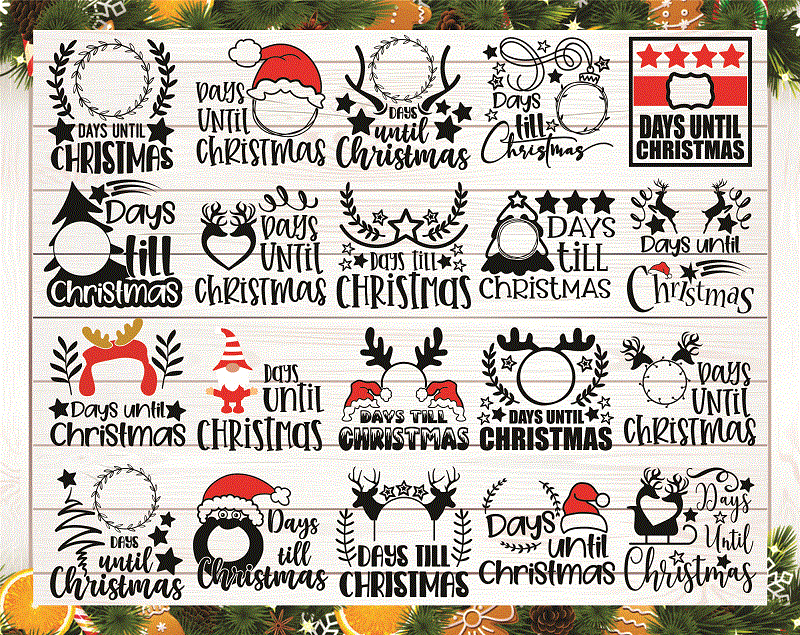 20 Days Until Christmas SVG Bundle, Svg Cut Files, Digital File, DIgital Download, X’Mas 2021, Christmas Digital, Digital SVg, JPg, PDF, PNG 897132461