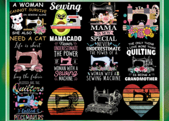 Bundle 33 Designs Sewing PNG, Sewing Mamacado, Sewing Mom, Retro Vintage Sewing, Sewing Lover, Sewing Shirt Sublimation, Digital Download 996360944
