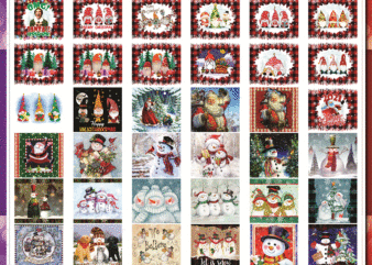 Over 45 Merry Christmas Tumbler PNG (snowman – santaclaus – gnomes), 20 oz Skinny Digital File, Tumbler DIgital, Combo Tumbler Designs 8808122012