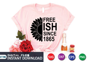 Freeish Since 1865 Sunflower T Shirt Vector Graphic