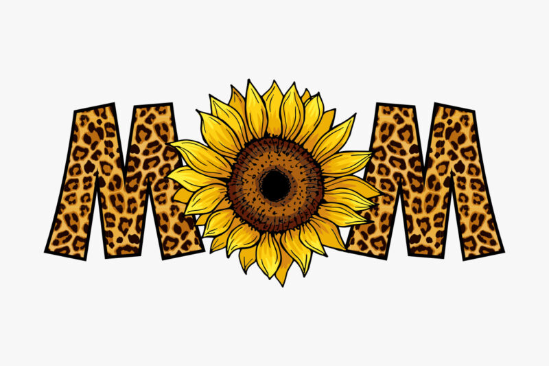 Sunflower Mom T Shirt Design, Mom Shirt, Sunflower PNG, MOM Png
