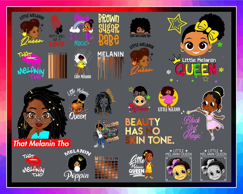 Combo 350+ Melanin Png, Black Queen Bundle Png, Afro Woman Clipart, Black Girl Magic, Birthday Melanin, Afro Lady Png, Instant Download CB991235522