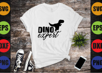dino expert t shirt vector illustration