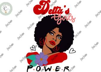 Black Girl , Delta black Girl Power Diy Crafts, art Triangle design Svg Files For Cricut, Delta sigma RedSilhouette Files, Trending Cameo Htv Prints