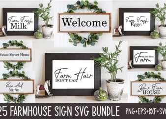 25 Farmhouse Sign Svg Bundle