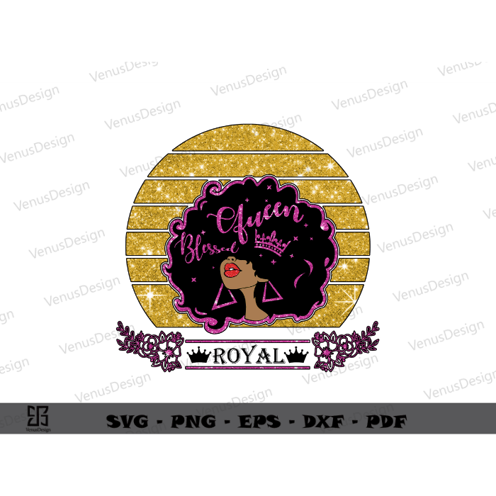 Black Queen Royal Best gift ideas sublimation files, Blessed Queen Art Png Files, Black Magic Girl Art Silhouttle Files