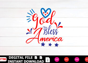 God Bless America T-shirt Design cut files