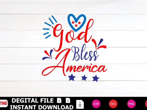 God bless america t-shirt design cut files