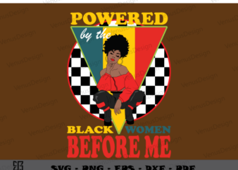 Black Girl Powerful Pride Design Files, Melanin Queen Power Vetor, Best Gift For Black Queen, African American Girl Art