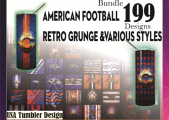 Combo 199 American Football Retro Grunge & Various Styles, 20oz Skinny Straight,Template for Sublimation,Full Tumbler, PNG Digital Download 1014533239 t shirt vector file