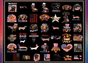 Combo 150 Dachshund Merica PNG, Dachshund Merica Handmade, Proud Dachshund Dad, Best Dog Dad Ever PNg, 4th of July Png, Digital Download 999228784 t shirt vector file