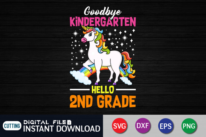 Unicorn Kindergarten Graduation SVG Bundle T Shirt Graphic