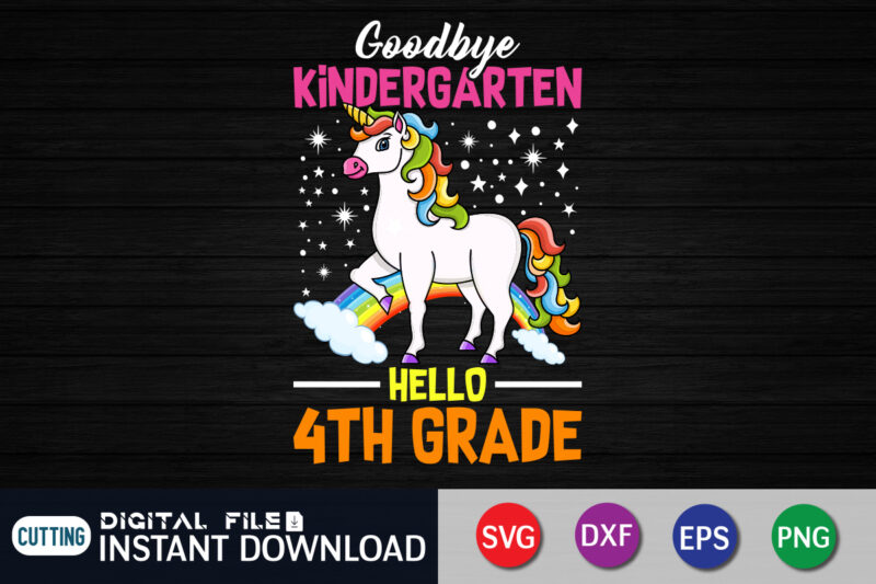 Unicorn Kindergarten Graduation SVG Bundle T Shirt Graphic