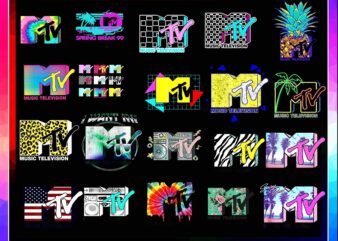 75 Logo Mtv Bundle PNG , Logo Mtv, MTV Old School , Mtv Logo Set , MTV Leopard , Sublimation File and New Update Mtv, Digital Download 991247654