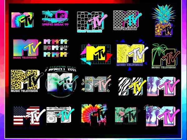 75 logo mtv bundle png , logo mtv, mtv old school , mtv logo set , mtv leopard , sublimation file and new update mtv, digital download 991247654