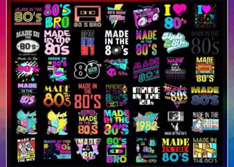 50 Made in 80’s PNG, Retro png, Vintage 1980s Designs, I love the 80’s Png, Made In the 80’s Png, Commercial Use, Digital Download 999902232