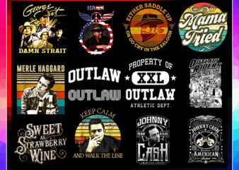 40 Designs Outlaw Country Png Bundle, Cash Willie Hank Waylon Merle Png, Country Legends, Country Concert, Country Girl, Country Music 1005009192