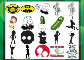 Bundle 52 Designs Rick And Morty, Rick And Morty Faces, Time To get Schwifty, Bundle svg, png, dxf, Cut FIles, Silhouette, Digital Download 1005023236