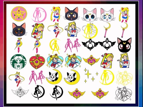 43 designs sailor moon bundle svg, sailor moon svg, anime svg, anime cartoon svg, cricut, silhouette, clipart, cut file, digital download 1007265840