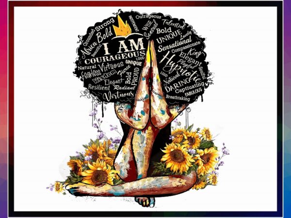 I am black girl praying png, black women png, african american png, sunflower queen png, afro women png, digital file, digital download 1007485984 t shirt design for sale